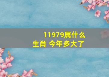 11979属什么生肖 今年多大了